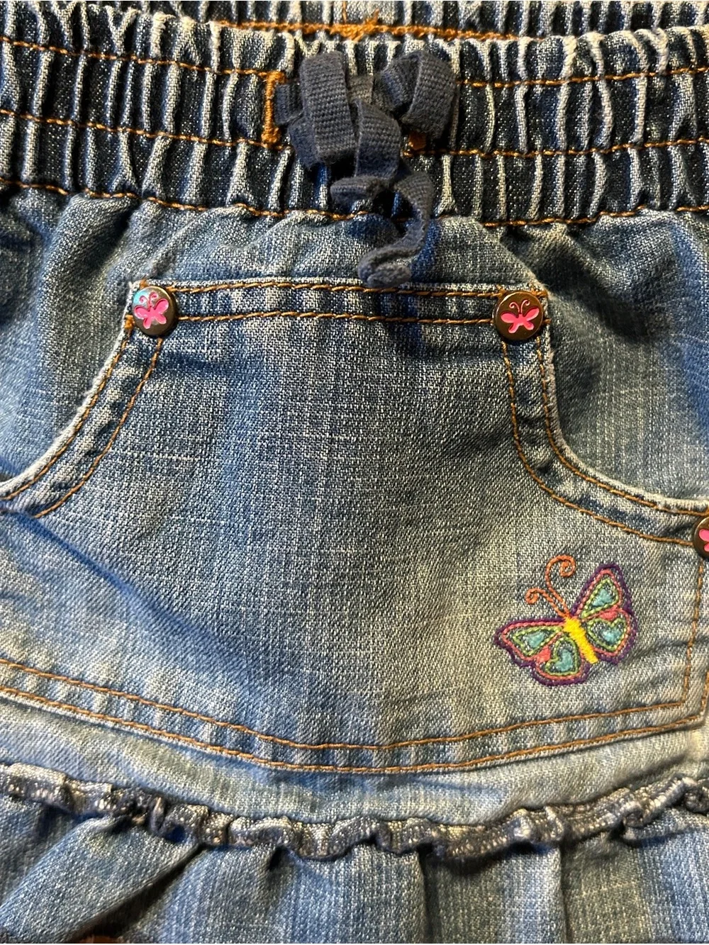 The Children's Place Ruffled Jean Skirt